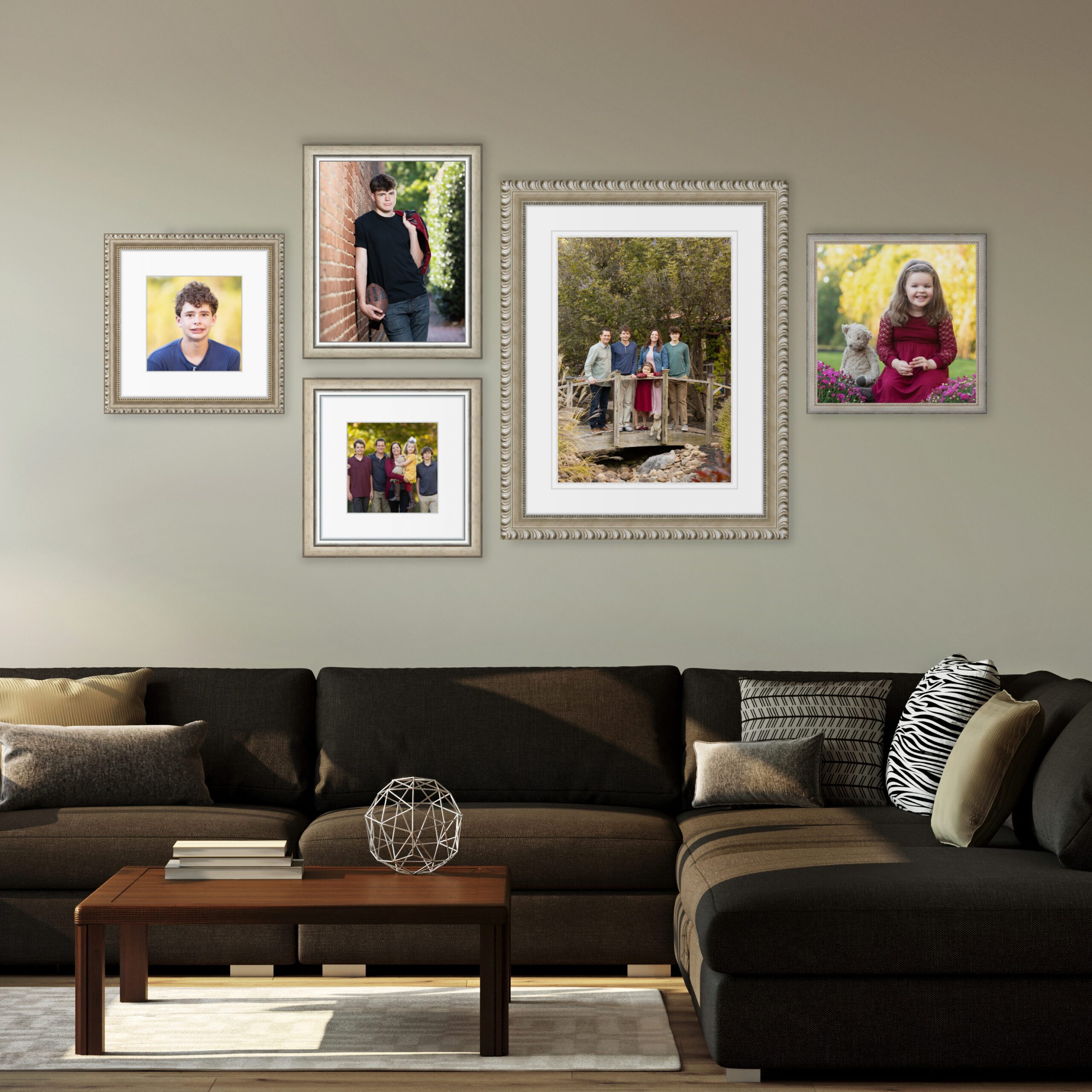 Photographer meeting with a client and viewing picture and artwork options